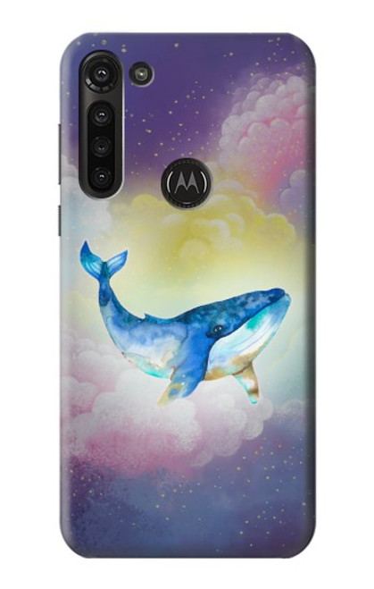 S3802 Dream Whale Pastel Fantasy Hülle Schutzhülle Taschen für Motorola Moto G8 Power