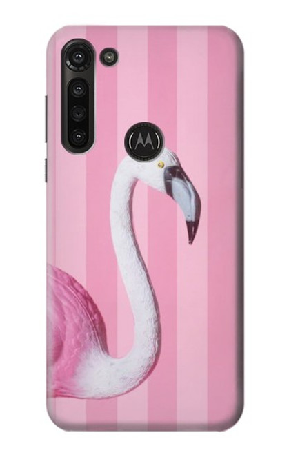 S3805 Flamingo Pink Pastel Hülle Schutzhülle Taschen für Motorola Moto G8 Power
