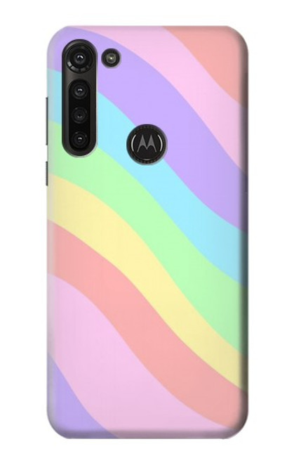 S3810 Pastel Unicorn Summer Wave Hülle Schutzhülle Taschen für Motorola Moto G8 Power