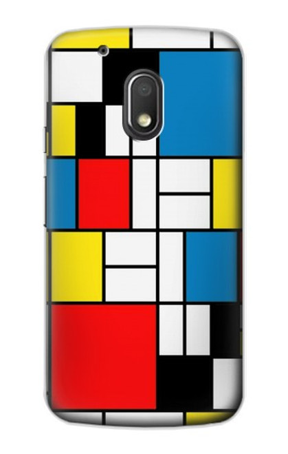 S3814 Piet Mondrian Line Art Composition Hülle Schutzhülle Taschen für Motorola Moto G4 Play