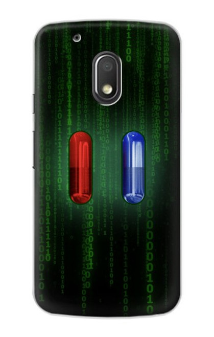S3816 Red Pill Blue Pill Capsule Hülle Schutzhülle Taschen für Motorola Moto G4 Play
