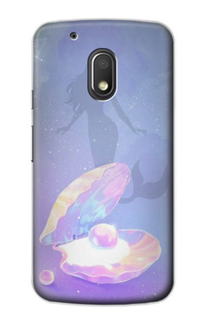 S3823 Beauty Pearl Mermaid Hülle Schutzhülle Taschen für Motorola Moto G4 Play