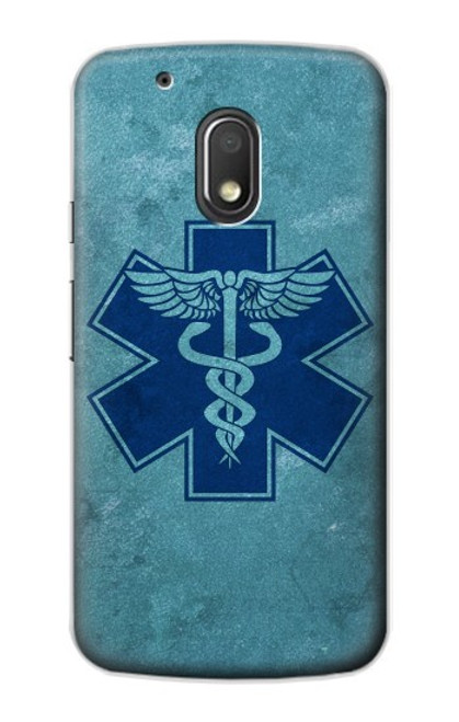 S3824 Caduceus Medical Symbol Hülle Schutzhülle Taschen für Motorola Moto G4 Play