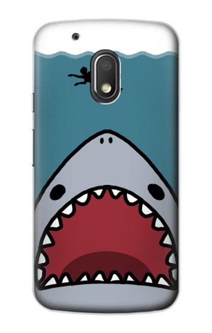 S3825 Cartoon Shark Sea Diving Hülle Schutzhülle Taschen für Motorola Moto G4 Play