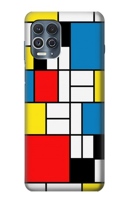 S3814 Piet Mondrian Line Art Composition Hülle Schutzhülle Taschen für Motorola Edge S