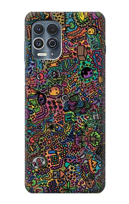S3815 Psychedelic Art Hülle Schutzhülle Taschen für Motorola Edge S