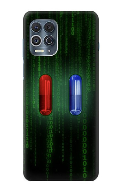S3816 Red Pill Blue Pill Capsule Hülle Schutzhülle Taschen für Motorola Edge S