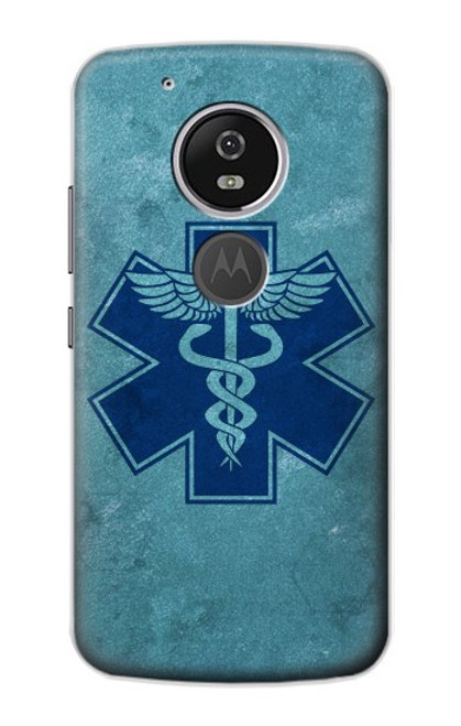 S3824 Caduceus Medical Symbol Hülle Schutzhülle Taschen für Motorola Moto G6 Play, Moto G6 Forge, Moto E5