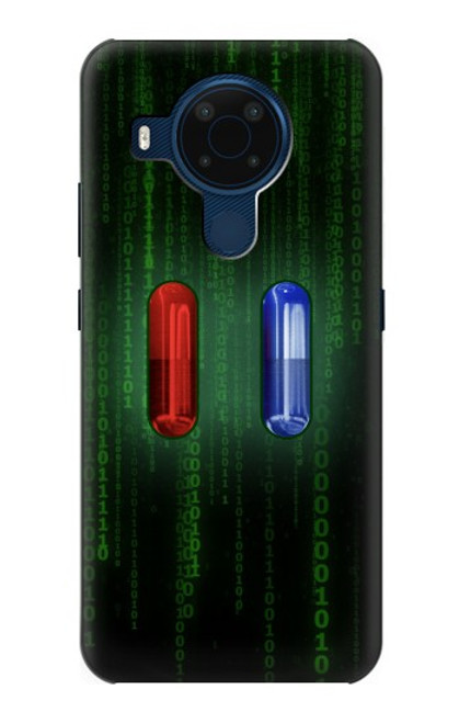 S3816 Red Pill Blue Pill Capsule Hülle Schutzhülle Taschen für Nokia 5.4