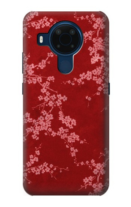 S3817 Red Floral Cherry blossom Pattern Hülle Schutzhülle Taschen für Nokia 5.4