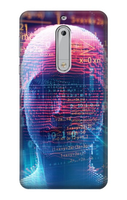 S3800 Digital Human Face Hülle Schutzhülle Taschen für Nokia 5