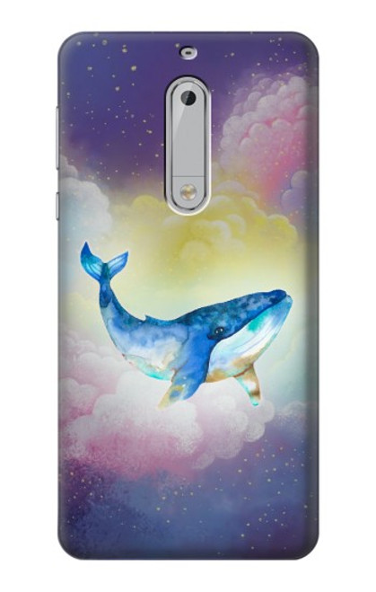 S3802 Dream Whale Pastel Fantasy Hülle Schutzhülle Taschen für Nokia 5