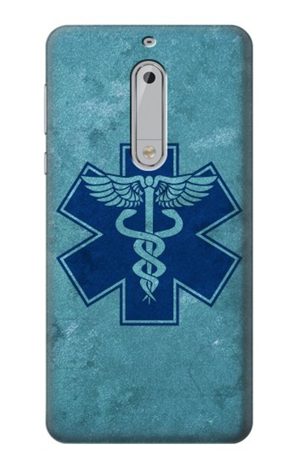 S3824 Caduceus Medical Symbol Hülle Schutzhülle Taschen für Nokia 5
