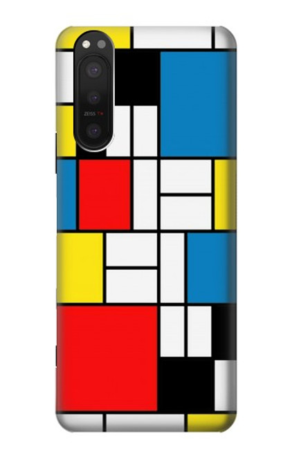S3814 Piet Mondrian Line Art Composition Hülle Schutzhülle Taschen für Sony Xperia 5 II