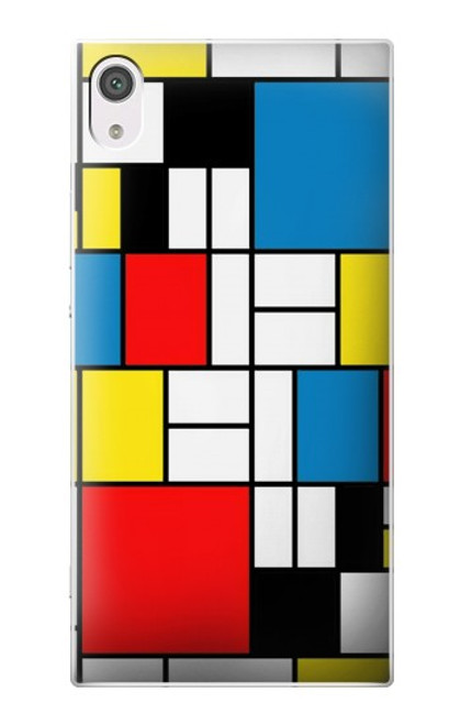 S3814 Piet Mondrian Line Art Composition Hülle Schutzhülle Taschen für Sony Xperia XA1