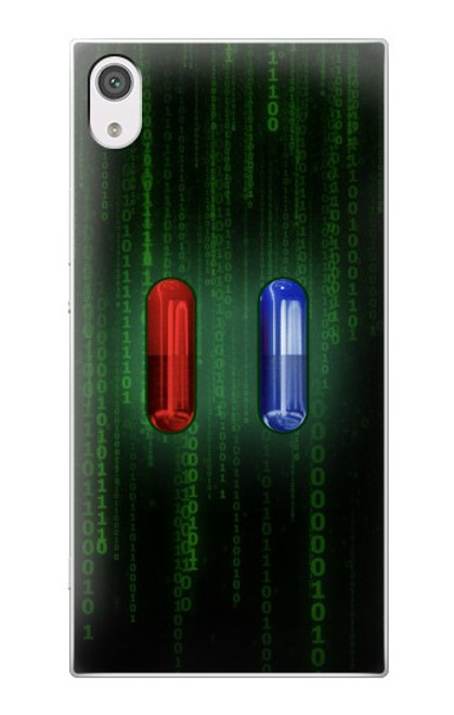S3816 Red Pill Blue Pill Capsule Hülle Schutzhülle Taschen für Sony Xperia XA1