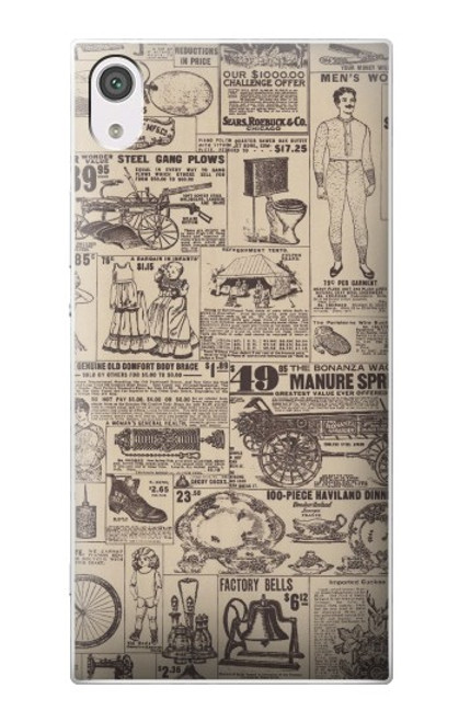 S3819 Retro Vintage Paper Hülle Schutzhülle Taschen für Sony Xperia XA1