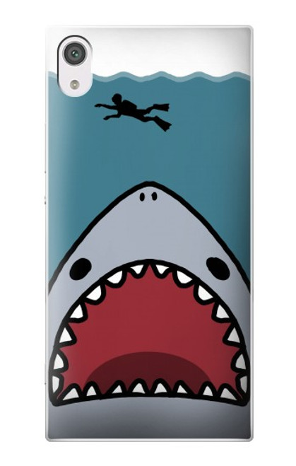S3825 Cartoon Shark Sea Diving Hülle Schutzhülle Taschen für Sony Xperia XA1