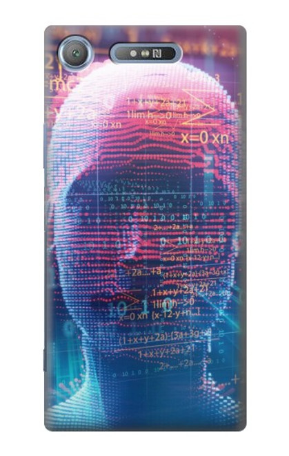S3800 Digital Human Face Hülle Schutzhülle Taschen für Sony Xperia XZ1