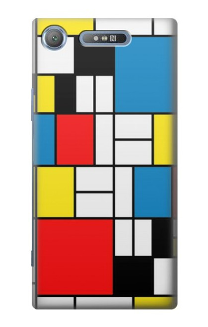 S3814 Piet Mondrian Line Art Composition Hülle Schutzhülle Taschen für Sony Xperia XZ1