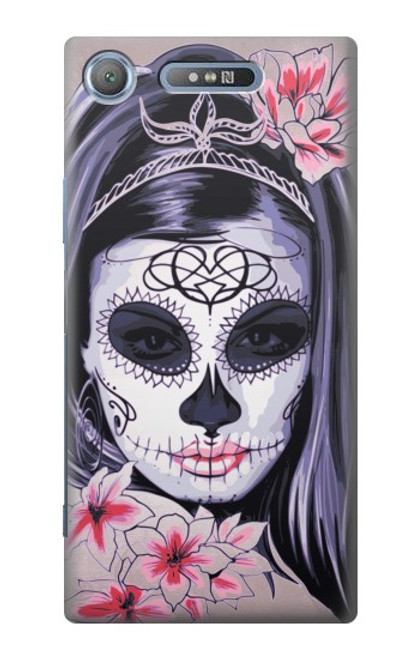 S3821 Sugar Skull Steam Punk Girl Gothic Hülle Schutzhülle Taschen für Sony Xperia XZ1