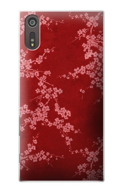 S3817 Red Floral Cherry blossom Pattern Hülle Schutzhülle Taschen für Sony Xperia XZ