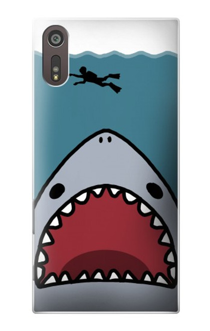 S3825 Cartoon Shark Sea Diving Hülle Schutzhülle Taschen für Sony Xperia XZ