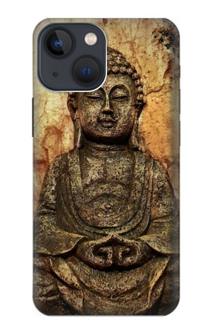 S0344 Buddha Rock Carving Hülle Schutzhülle Taschen für iPhone 13 mini
