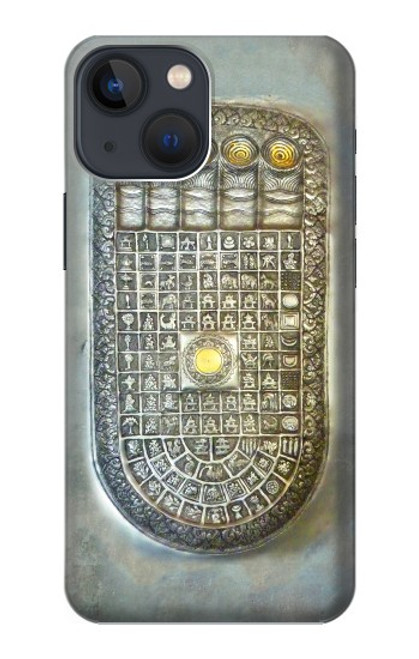 S1484 Buddha Footprint Hülle Schutzhülle Taschen für iPhone 13 mini