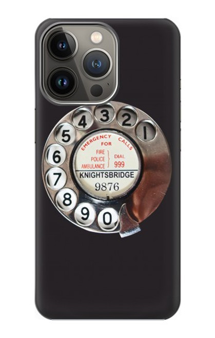 S0059 Retro Rotary Phone Dial On Hülle Schutzhülle Taschen für iPhone 13 Pro Max
