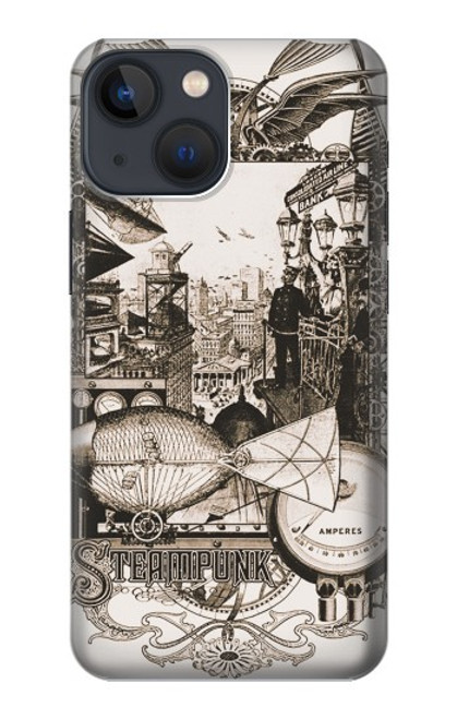 S1681 Steampunk Drawing Hülle Schutzhülle Taschen für iPhone 13