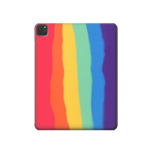 S3799 Cute Vertical Watercolor Rainbow Hülle Schutzhülle Taschen für iPad Pro 11 (2021,2020,2018, 3rd, 2nd, 1st)