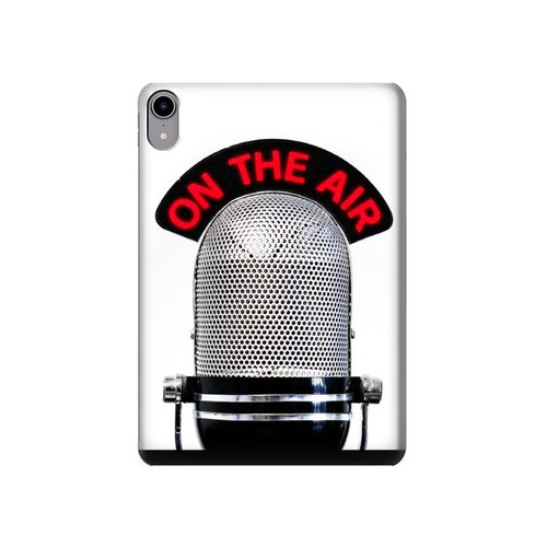 S2381 Vintage Radio Microphone On The Air Hülle Schutzhülle Taschen für iPad mini 6 7, iPad mini (2021,2024)