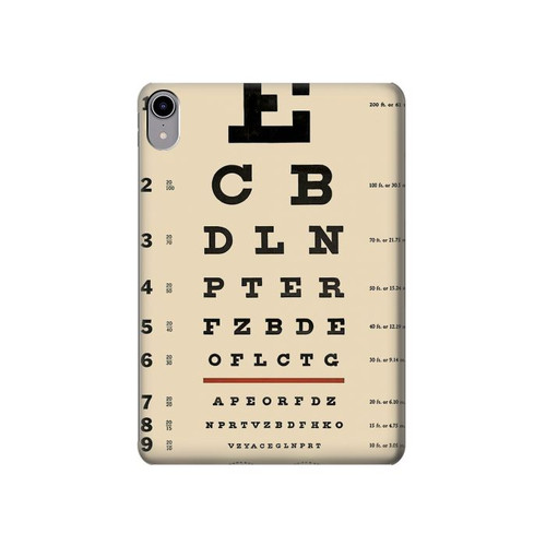 S2502 Eye Exam Chart Decorative Decoupage Poster Hülle Schutzhülle Taschen für iPad mini 6 7, iPad mini (2021,2024)