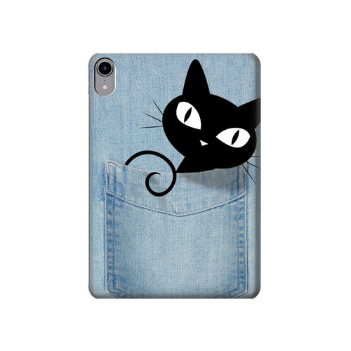 S2641 Pocket Black Cat Hülle Schutzhülle Taschen für iPad mini 6 7, iPad mini (2021,2024)