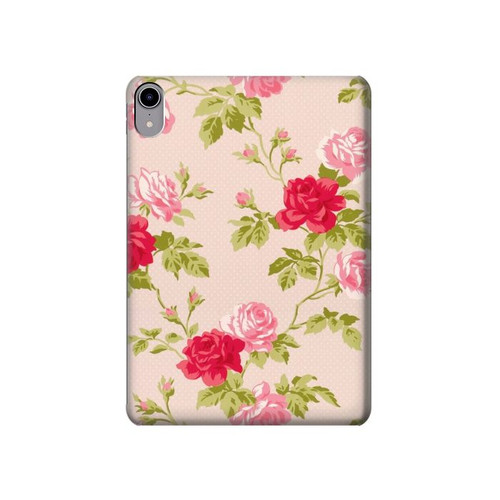 S3037 Pretty Rose Cottage Flora Hülle Schutzhülle Taschen für iPad mini 6 7, iPad mini (2021,2024)