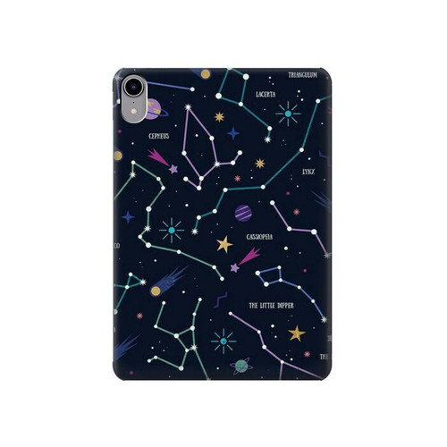 S3220 Star Map Zodiac Constellations Hülle Schutzhülle Taschen für iPad mini 6 7, iPad mini (2021,2024)