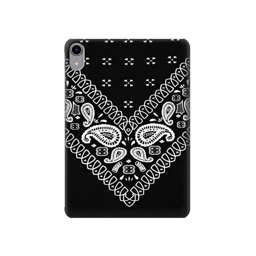 S3363 Bandana Black Pattern Hülle Schutzhülle Taschen für iPad mini 6 7, iPad mini (2021,2024)