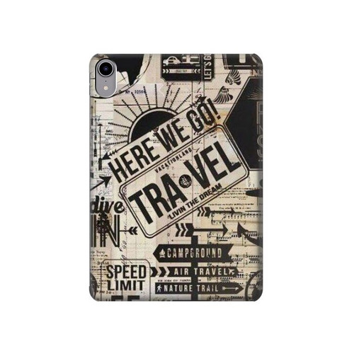 S3441 Vintage Travel Hülle Schutzhülle Taschen für iPad mini 6 7, iPad mini (2021,2024)