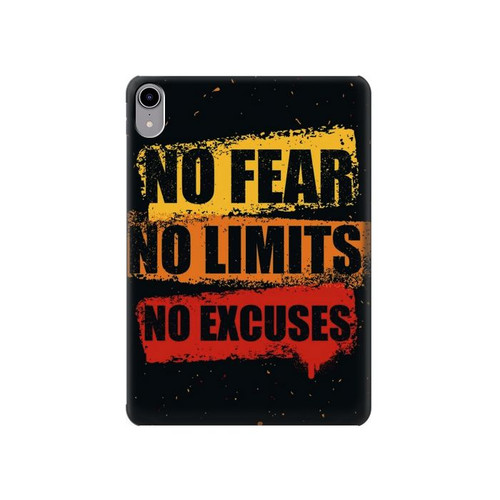 S3492 No Fear Limits Excuses Hülle Schutzhülle Taschen für iPad mini 6 7, iPad mini (2021,2024)