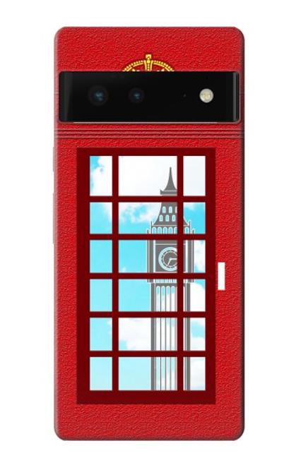 S2059 England British Telephone Box Minimalist Hülle Schutzhülle Taschen für Google Pixel 6