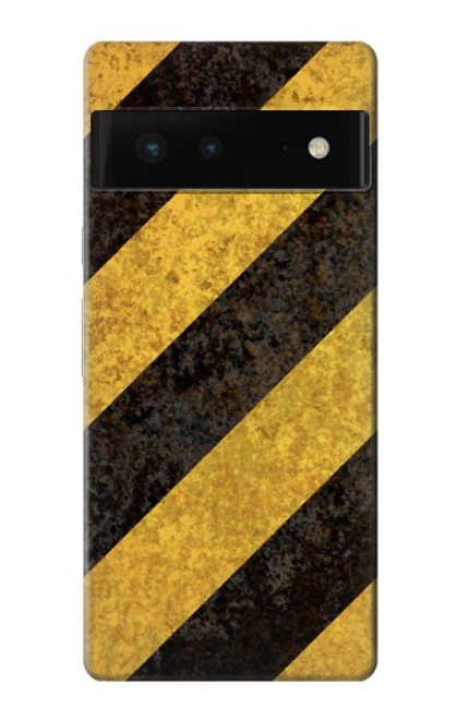 S2231 Yellow and Black Line Hazard Striped Hülle Schutzhülle Taschen für Google Pixel 6