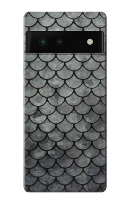 S2950 Silver Fish Scale Hülle Schutzhülle Taschen für Google Pixel 6