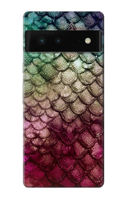 S3539 Mermaid Fish Scale Hülle Schutzhülle Taschen für Google Pixel 6