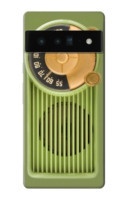 S2656 Vintage Bakelite Radio Green Hülle Schutzhülle Taschen für Google Pixel 6 Pro