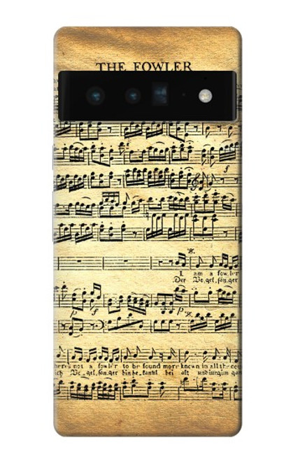 S2667 The Fowler Mozart Music Sheet Hülle Schutzhülle Taschen für Google Pixel 6 Pro