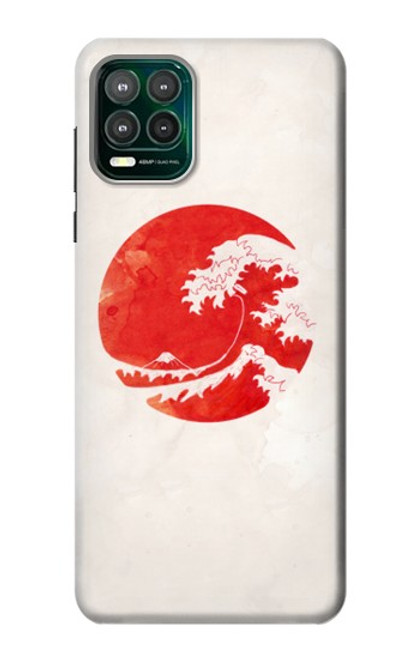 S3237 Waves Japan Flag Hülle Schutzhülle Taschen für Motorola Moto G Stylus 5G