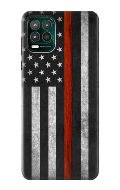 S3472 Firefighter Thin Red Line Flag Hülle Schutzhülle Taschen für Motorola Moto G Stylus 5G