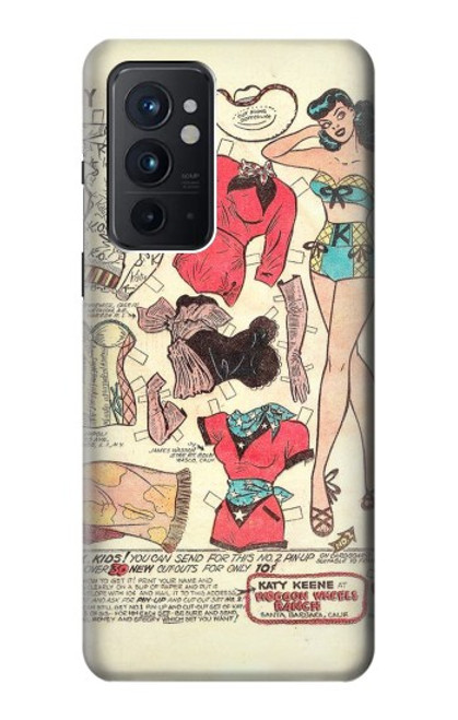 S3820 Vintage Cowgirl Fashion Paper Doll Hülle Schutzhülle Taschen für OnePlus 9RT 5G