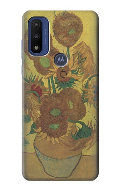S0214 Van Gogh Vase Fifteen Sunflowers Hülle Schutzhülle Taschen für Motorola G Pure